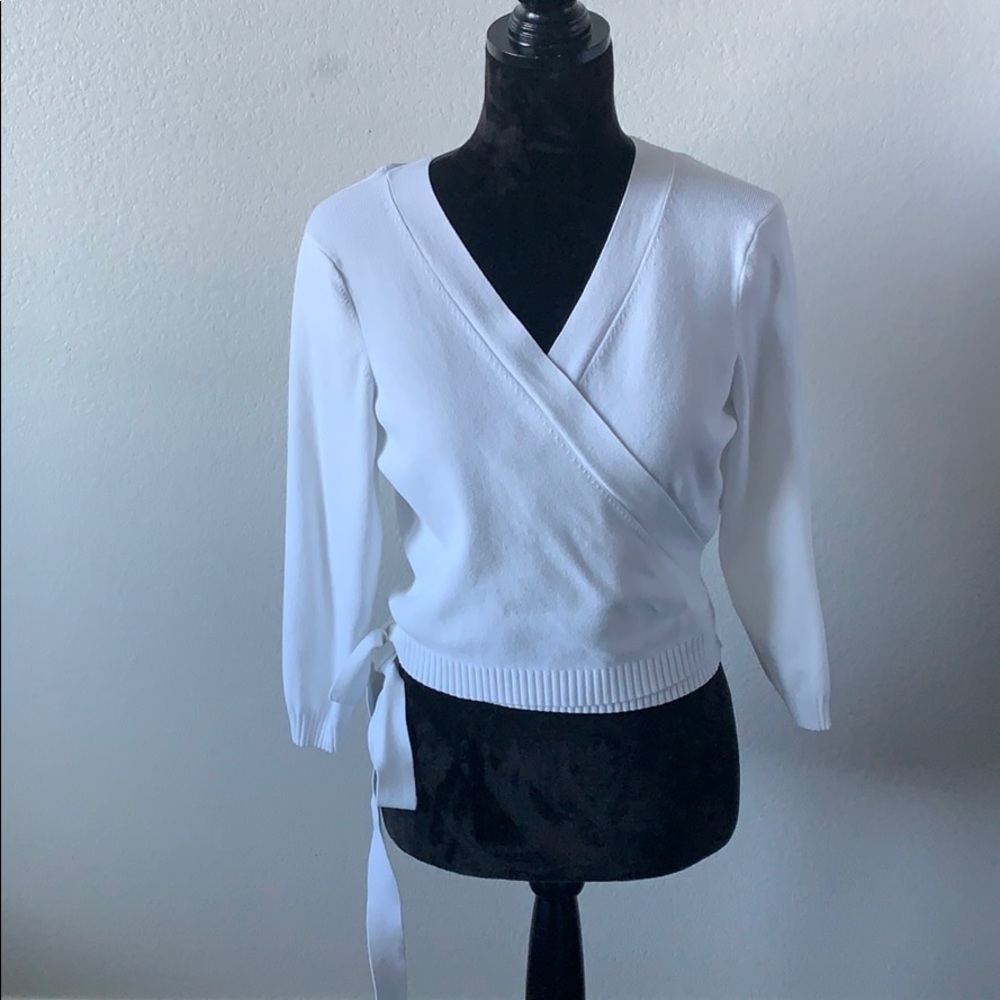 Ann Taylor Loft pure white cardigan